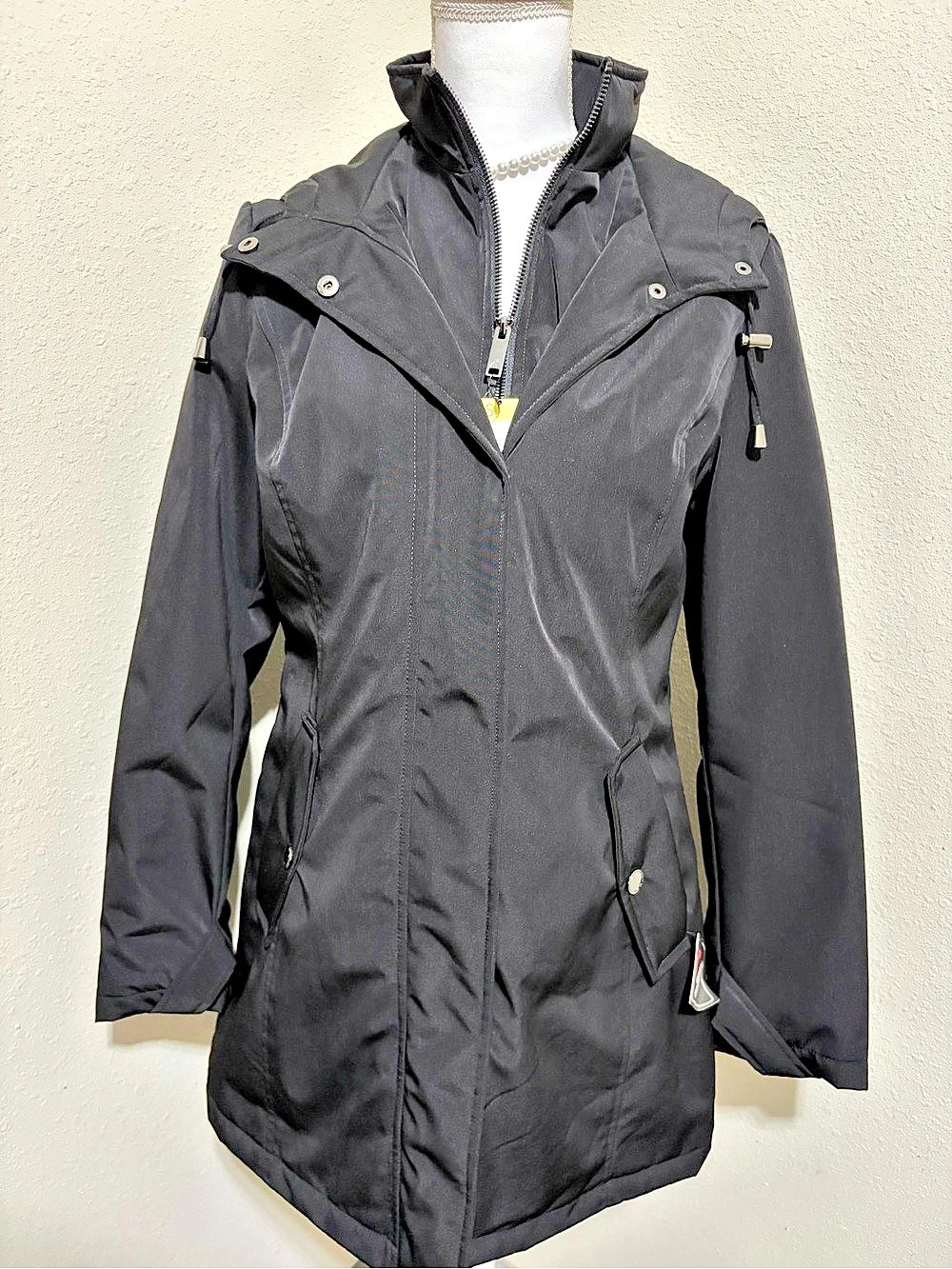 HFX Women'Small Performance Cozy Pockets All Weather Trench Coat All Weather